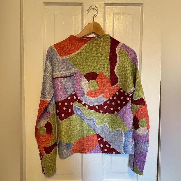 Abstract Pattern Multicolour Y2K Blouse - Picture 2 of 4